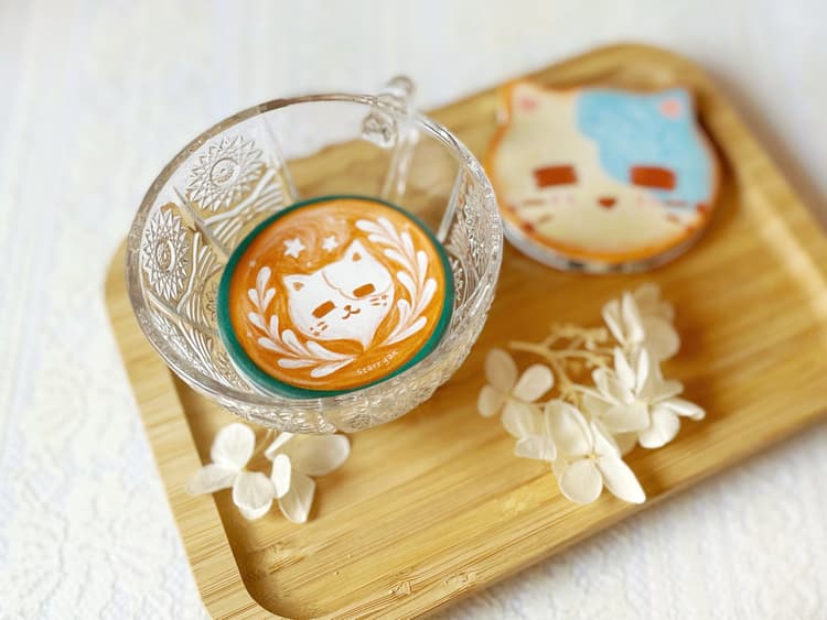 貓貓咖啡拉花 隨身鏡